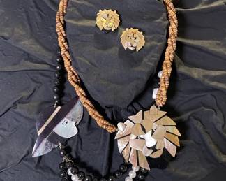 Lion And Lady Shell Inlay Jewelry