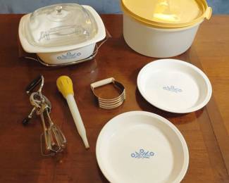 Blue Cornflower Corningware And Vintage Kitchen Gadgets