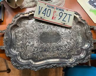 Huge silverplate platter