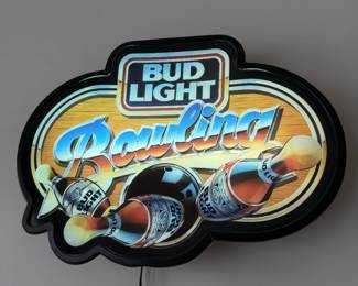 Bud Light Bowling Light up Sign