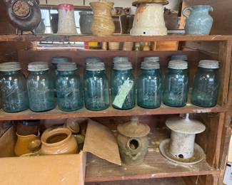 Numbered Set Blue Jars with #13