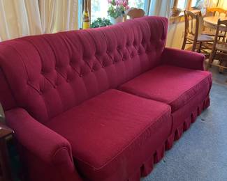 MID CENTURY RED SOFA