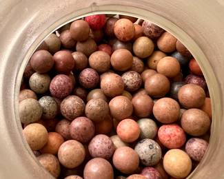 LARGE JAR OF OVER 1000 ANTIQUE CLAY MARBLES - JAR SOLD SEPARATELY