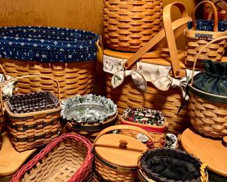 ROOM OF VINTAGE LONGABERGER BASKETS - EXCELLENT CONDITION