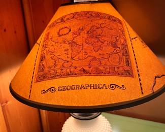 HOBNAIL LAMP GEOGRAPHICA MAP SHADE