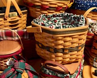 ROOM OF VINTAGE LONGABERGER BASKETS - EXCELLENT CONDITION