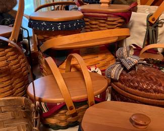 ROOM OF VINTAGE LONGABERGER BASKETS - EXCELLENT CONDITION