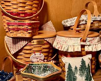 ROOM OF VINTAGE LONGABERGER BASKETS - EXCELLENT CONDITION