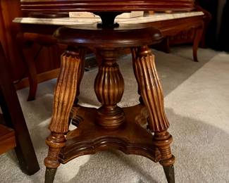ANTIQE SWIVEL PIANO STOOL WITH GLASS BALL FEET - EXCELLENT CONDITION - CIRCA 1900