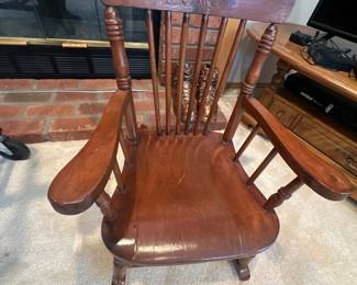 Wooden rocking chair