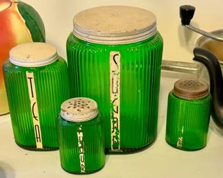 Vintage Owens-Illinois Ovid Canisters