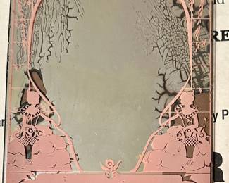 Vintage Carlinville Etched Glass Art