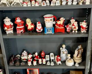 Holt Howard winking Santa cup, Lefton and Japan vintage Christmas 