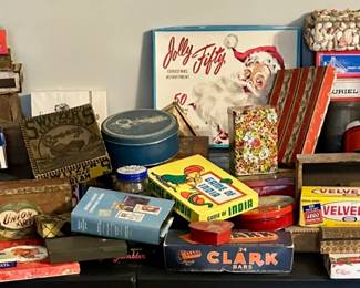 Vintage tins and boxes