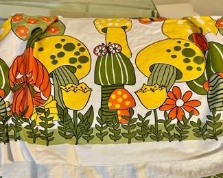 Vintage mushroom tablecloth