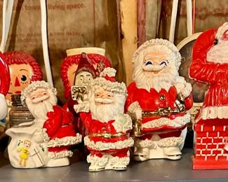 Japan Vintage Christmas Santa figurines