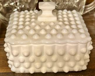 Fenton Hobnail Trinket Box