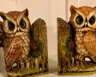 Vintage Japan Owl Bookends