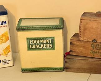 Vintage Tins and Cheese boxes