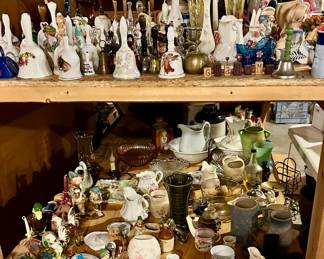 Vintage bells and figurines