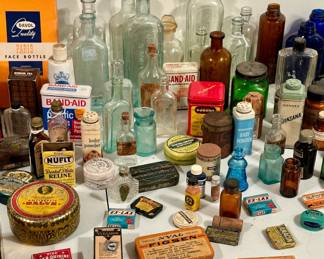 Vintage Medicine tins and bottles