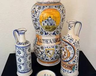AM109French Faience Jar  Pitchers