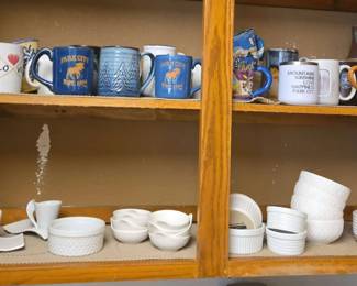 AM213Assorted Porcelain Dishware And Coffee Cups