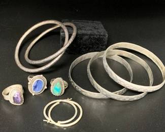 AM224VSilver Bangles  Colorful Ring