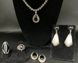 AM228VOnyx  Silver Jewelry