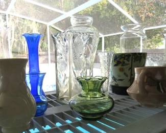 Glass Vases/Pottery 