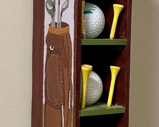 HAND PAINTED GOLF BALL SHELF