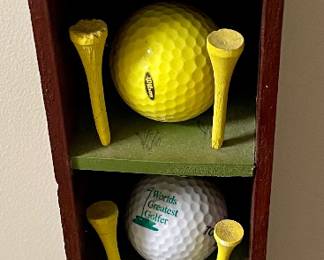 HAND PAINTED GOLF BALL SHELF