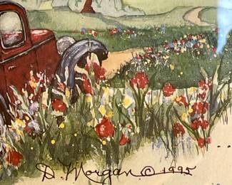 FRAMED/MATTED D. MORGAN PRINT 1995