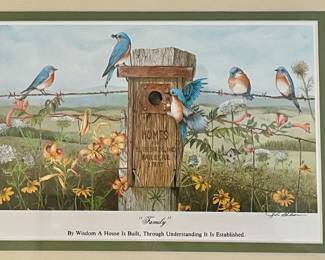 Framed Ken Helser Print w/Poem