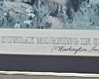 LARGE VINTAGE FRAMED/MATTED PRINT