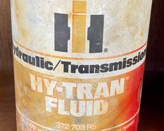 Vintage International Harvester Fiber Hydraulic/Trans Fluid Can - Opened