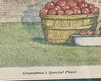 Framed/Matted/Signed/Numbered “Grandmas Special Place by Mac Foust , 21/500