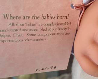 LEE MIDDLETON ORIGINAL DOLLS #071294 - 1995