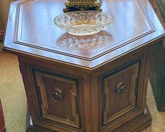 VINTAGE HEXAGON END TABLE