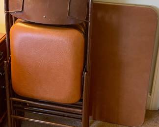 SAMSONITE CARD TABLE, 4 CHAIRS