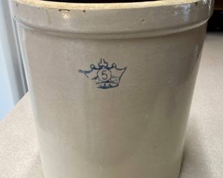ANTIQUE PRISTINE 5 GALLON CROCK