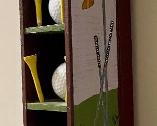 HAND PAINTED GOLF BALL SHELF