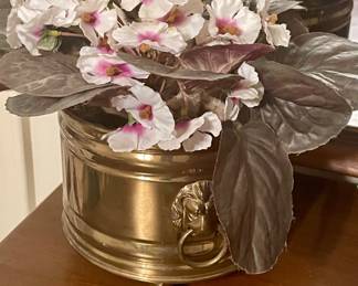 VIOLETS IN BRASS URN