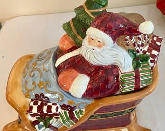 SANTA SLEIGH COOKIE JAR