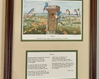 Framed Ken Helser Print w/Poem
