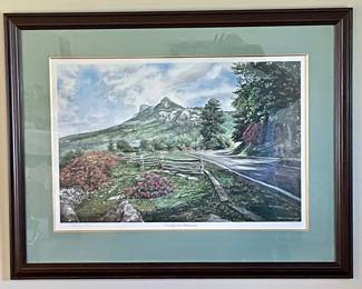 FRAMED/MATTED/SIGNED/NUMBERED "GRANDFATHER MOUNTAIN" by WILLIAM MANGUM 569/950