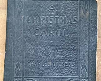 MINIATURE LEATHER BOUND "A CHRISTMAS CAROL" - CHARLES DICKENS - 1925