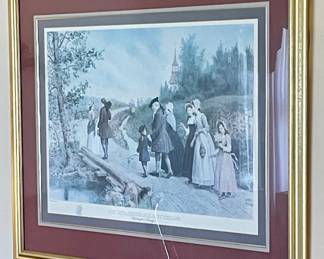 LARGE VINTAGE FRAMED/MATTED PRINT