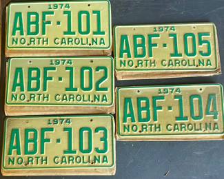 1974 Sequential NC Tags
