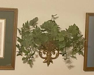 FRAMED FLOWER MONTH PRINTS, WALL URN FOLIAGE